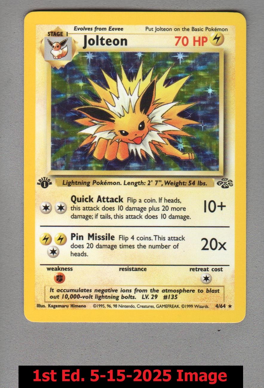 Jolteon - 4/64 - Holo Rare - 1st Edition